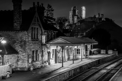 Castle and station B&W