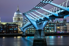 Millenium Bridge blue close up