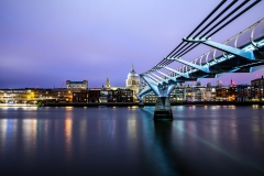 Millenium Bridge blue