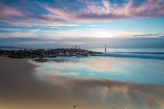 Sandbanks sunrise reflections