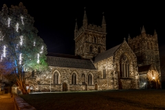 The Wimborne Minster at Christmas